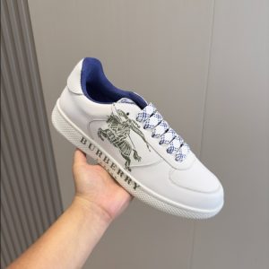 Burberry White Oliver Green Low Sneaker Reps 4