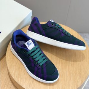 Burberry Navy Purple Mid Sneaker Reps 5