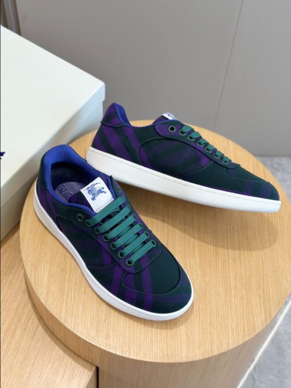 Burberry Navy Purple Mid Sneaker Reps 5