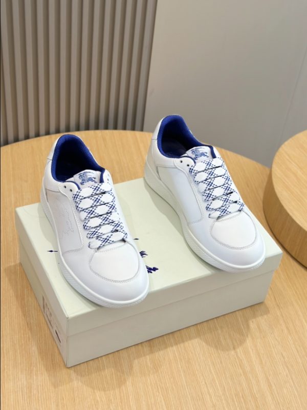 Burberry White Leather Stock Sneaker Reps 3