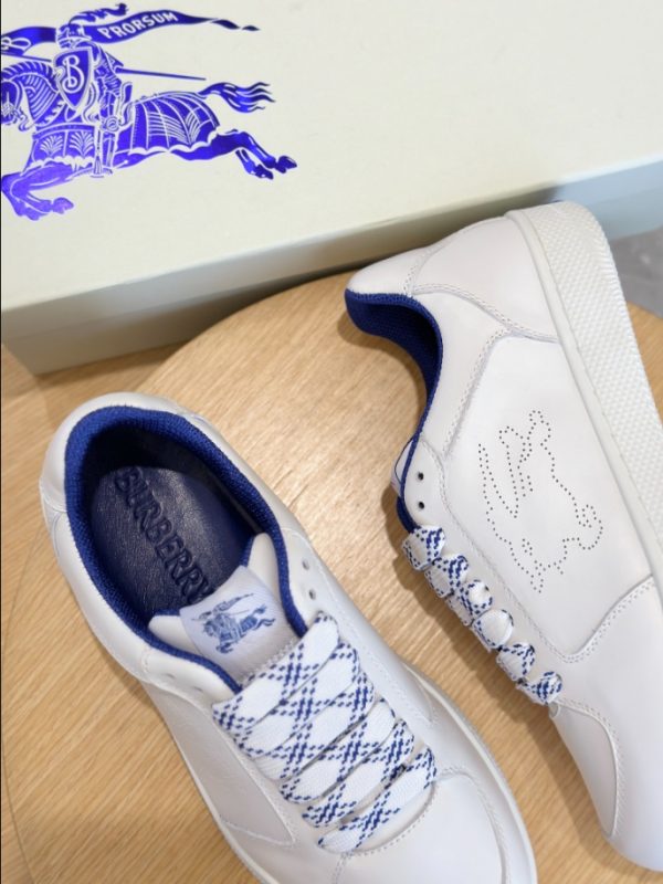 Burberry White Leather Stock Sneaker Reps 4