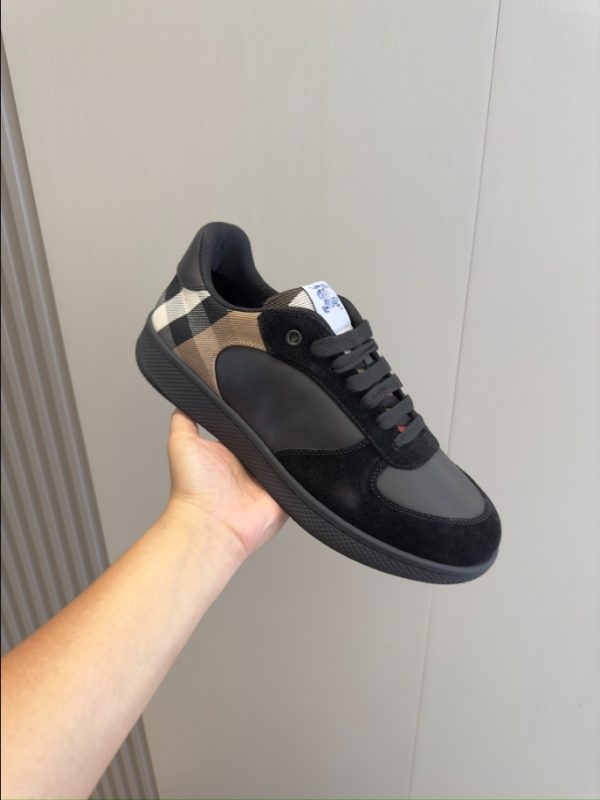 Burberry Suede And House Check ‘Black’ Sneaker Reps 6