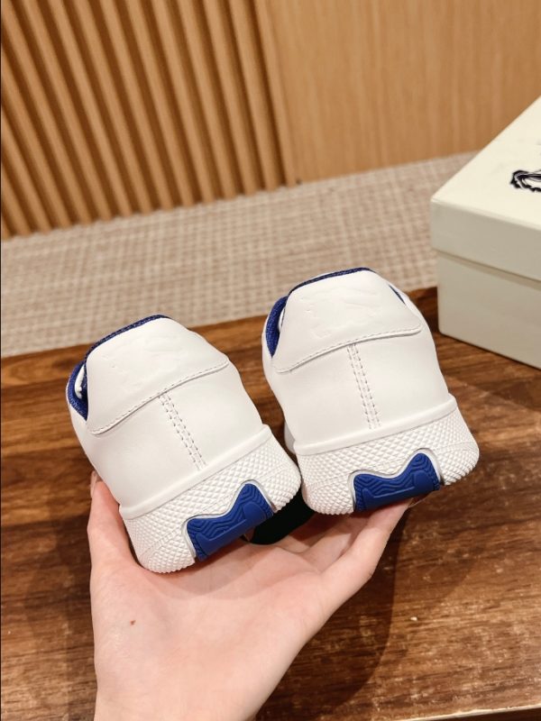 Burberry Terrace Leather White Electric Blue Sneaker Reps 6