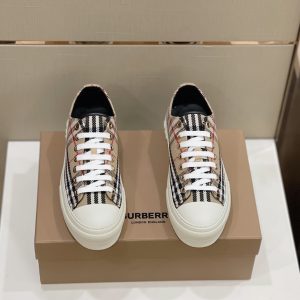 Burberry Beige Check Cotton Sneaker Reps 6